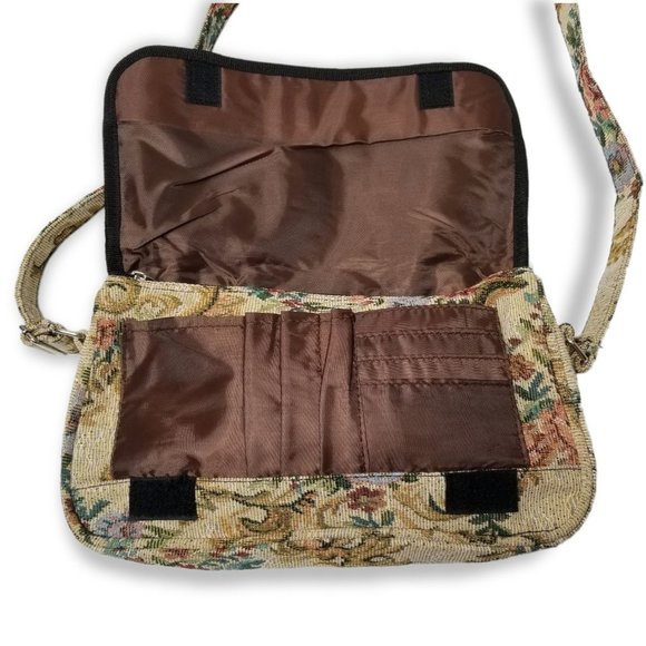 Floral Tapestry Shoulder Bag With Adjustable Strap FairyCore Nature CottageCore - Picture 9 of 10